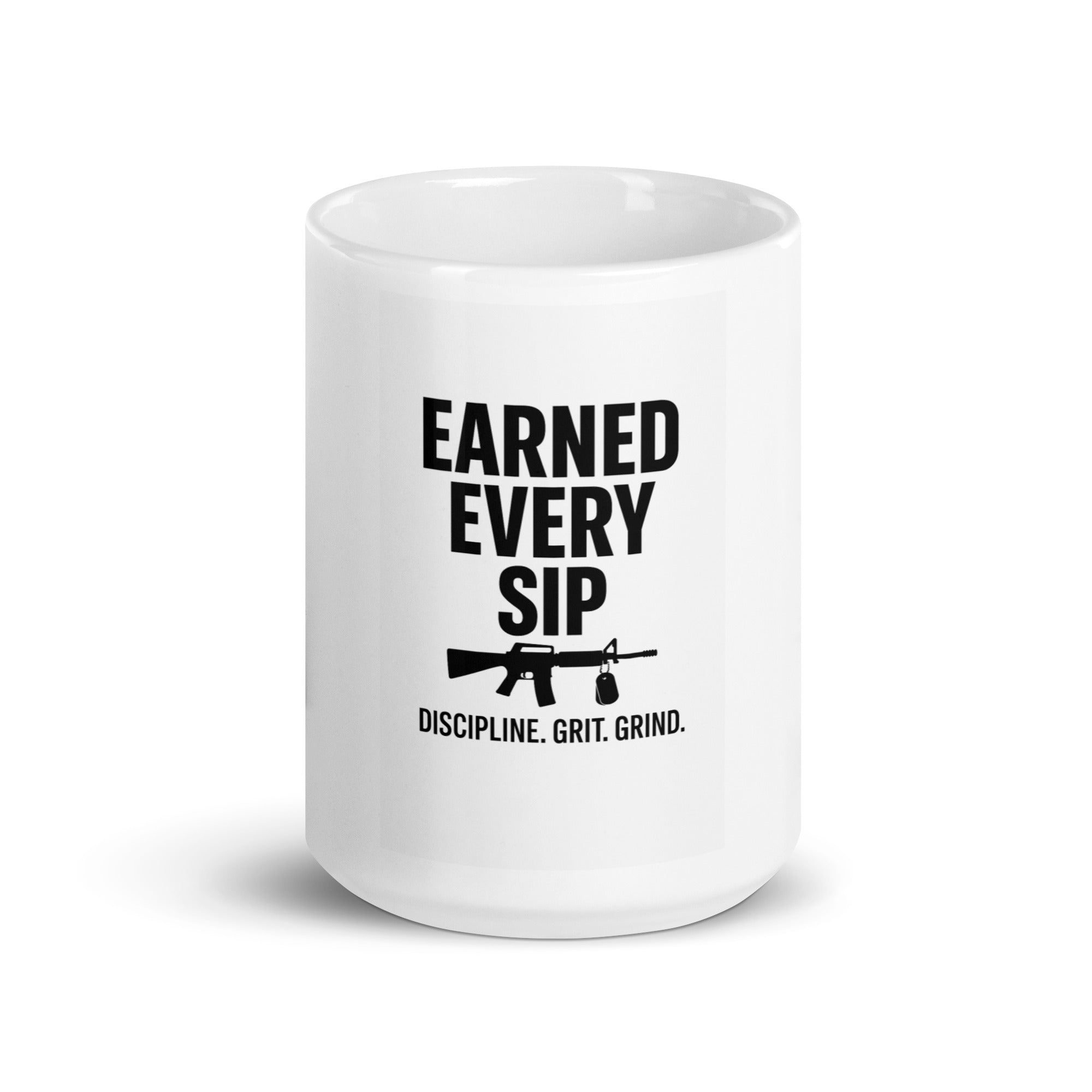 Earned Every Sip – Motivational Coffee Mug